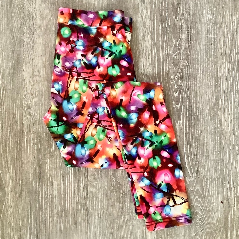Justice Festive Multicolor Light Pattern Leggings